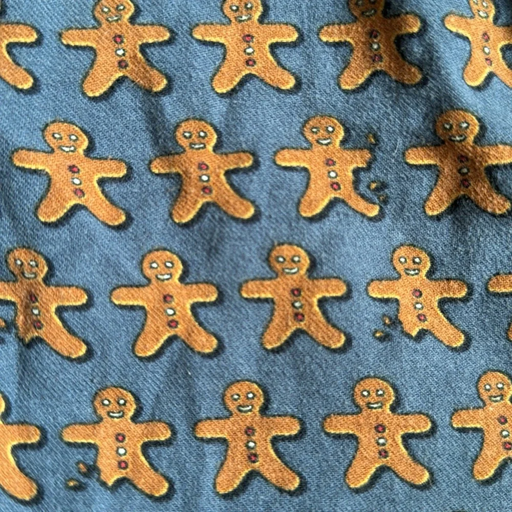 J. Crew Flannel Gingerbread Man Pajama Pants Size Medium - Picture 4 of 4